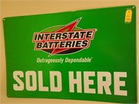 *Interstate Batteries Metal Sign 24"  x 36"