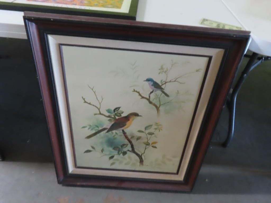 Original BIRDS Oil on Canvas TANNER SIgned Art