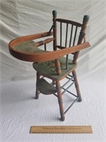 Doll Wooden High Chair 20" H