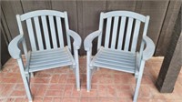 (2) Wooden Patio Chairs