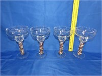 4 Decorated Glasses