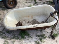 Vintage Cast Iron Clawfoot Bathtub