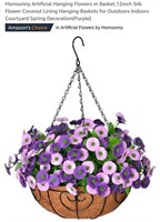 MSRP $25 Artificial Hanging Flowers in Basket