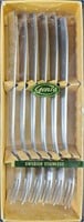Six Vintage Gense Stainless Steel Cocktail Forks