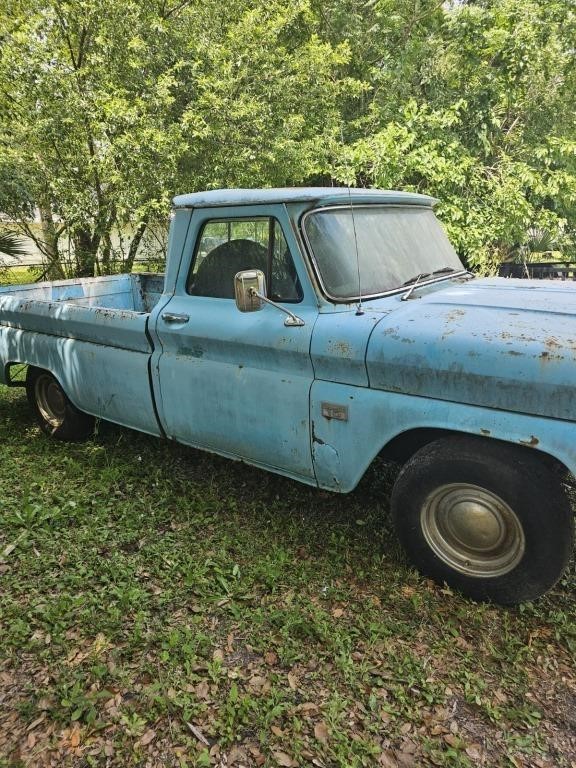 1966 Chevy C-10 pickup truck runs needs brakes