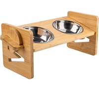 ($36) Elevated Dog Bowls, Adjustable Raised