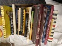 Box of cookbooks from all kinds of places with