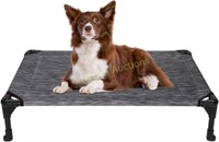 Veehoo Elevated Dog Bed  Medium  Black Silver