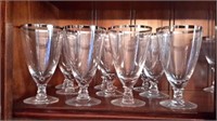 Set of 10 Crystal Water/Tea Glasses
