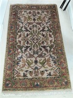 PERSIAN HAND KNOTTED 100% WOOL PILE 62X37 AREA RUG