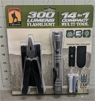 Outdoorsman 300 lumens flashlight 14N1 compact