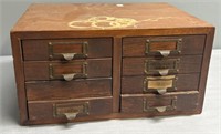 Antique Oak Library Card Catalog Cabinet