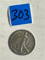 1 Silver Walking Liberty  Half Dollar pic's4dates
