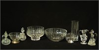 Waterford bowl, Lenox Vase and glass pcs