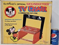 Vintage Sealed Mickey Mouse TV Chair & Step Stool