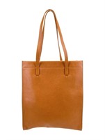 Barney's New York Brown Leather Silver-tone Tote