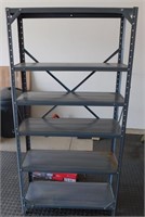6-Tier Metal Storage Shelf - 61" Tall, 12" Deep,