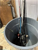 Misc Fishing Pole Lot with reels