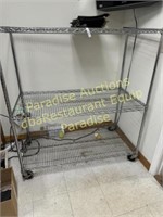 Wire Chrome Shelving Unit with wheels