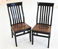 PAIR OF BROWN MAPLE "ATHENA DIXON" SIDE CHAIRS