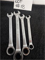 3 gear wrenches and 1 Kobalt wrench