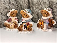 Christmas Teddy Bear Figurine Set (3)