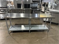 84” x 24” x 35” Stainless Table
