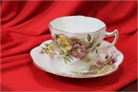 An English Rosnia Bone China Cup and Saucer