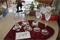 6 Crystal Candlesticks