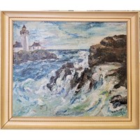 Erich Rein 20 C German Impressionist Seascape Lig