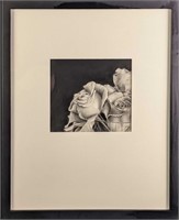 Original Framed Charcoal On Paper By Sandra J Hadl