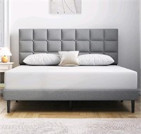 Molblly Queen Size Upholstered Platform Bed Frame,