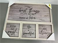 4 PC Wall Decor "The Best Thing in Life.."