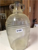 Pretty vintage gallon clear glass decorative jar