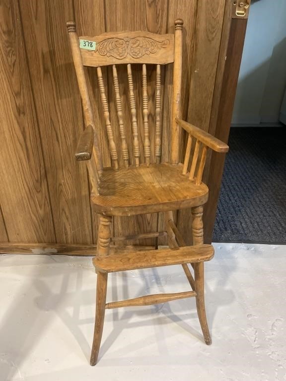 Wood high chair 39”t