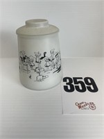 Caveman cartoon commenmorative cookie jar