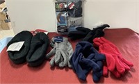 Gloves, slippers and tank tops