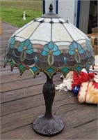 24" Stained Leaded Glass Lamp