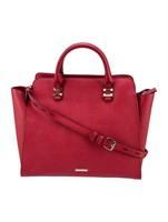 Rebecca Minkoff Red Canvas Poplin Top Handle Bag