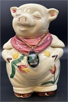 Vtg Shawnee Pottery Smiling Pig Cookie Jar