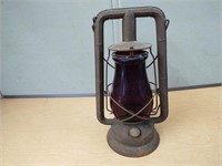 DIETZ LANTERN WITH RED GLOBE