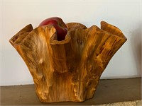 Burl Bowl Wooden Handcarved Root Bowl Catchall
