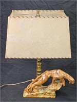 Royal Haeger Leopard Lamp With Original Shade