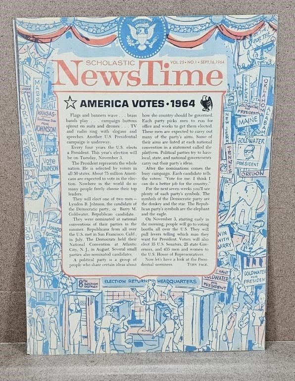 1964 Scholastic NewsTime American Votes