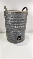 Vtg Galvanized Igloo Water Cooler Double Wall, no