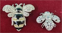 Large jeweled bee pin, joan rivers bee brooch