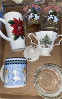 Christmas glassware lot