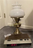 Small lamp and clock radio