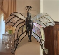 Beautiful iridescent fairy stained glass decor