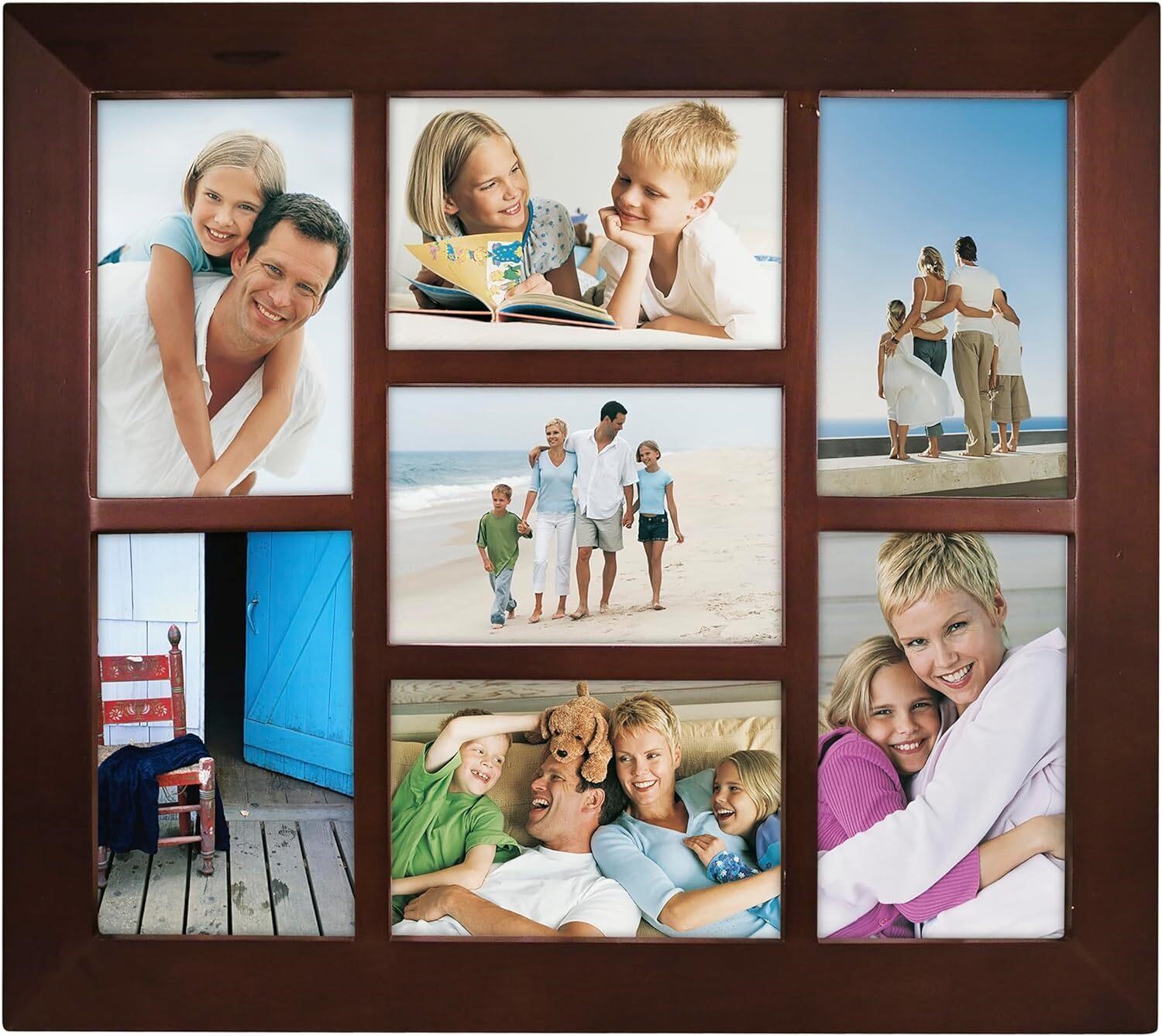 Malden Berkeley Wood Collage Frame  7-4x6  Walnut